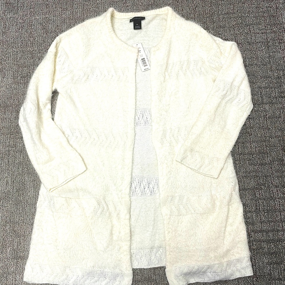 Investments XL Winter white long Cardigan